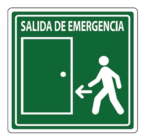 Señal De Salidas De Emergencia, Mxsev-021, 25x25 Cm, De Eva