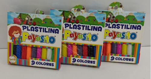 Imagen 1 de 1 de Plastilina De 9 Colores, Marca Payasito