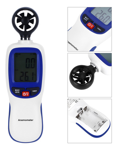 Medidor Digital De Velocidad Del Viento Anemometer Wt82b