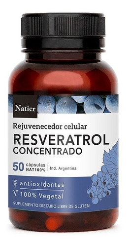 Resveratrol 50caps Natier Rejuvenecedor Natural Antioxidante