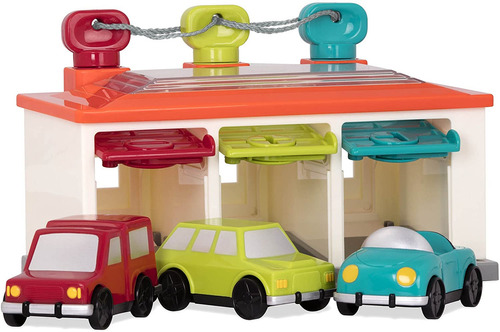 Garage Juguete Infantil Para Clasificar Formas Con Llaves Y Autos 