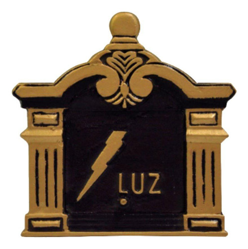 Visor Leitura Luz Vila Rica Ouro Alumínio Fundido 19x19cm