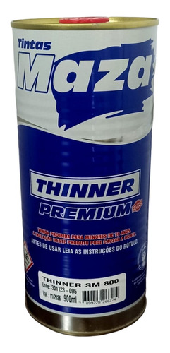 Thinner 800 Com 900 Ml Para Primer E Tintas Laca