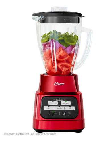 Licuadora Oster Roja One Touch 700 Watts 3 Vel Bcbgp-r00
