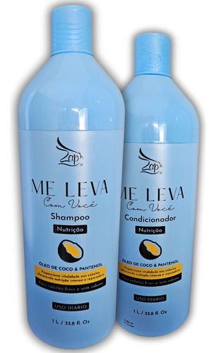 Kit Shampoo E Condicionador Óleo De Coco E Pantenol 1l Zap