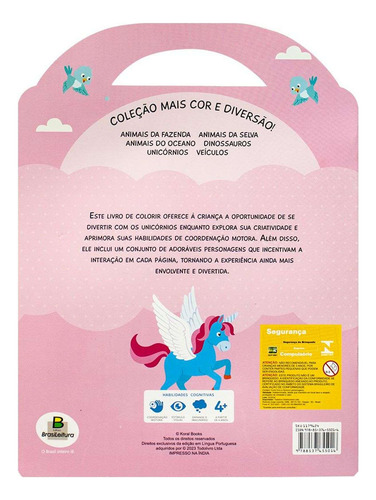 Livro Mais Cor E Diversão Com Miniaturas Unicórnios