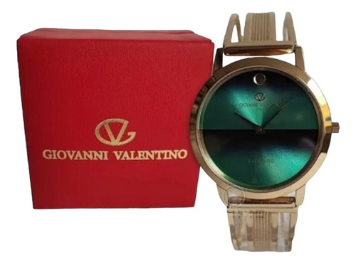 Reloj Caballero Giovanni Valentino 10 Micrones En Oro