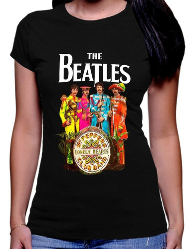 Camiseta Premium Dtg Rock Estampada The Beatles Lonely Heart