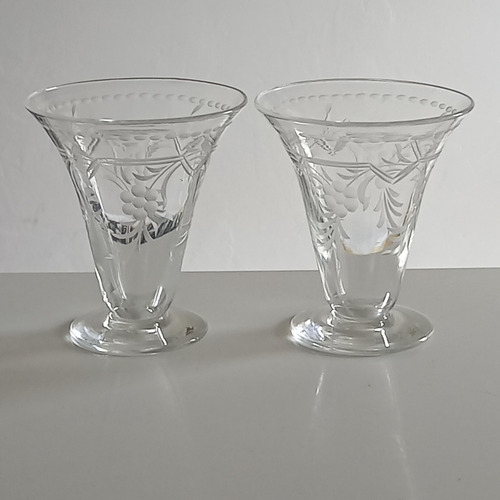 Par De Copas Cristal Inglés Webb Corbett  Para Vino