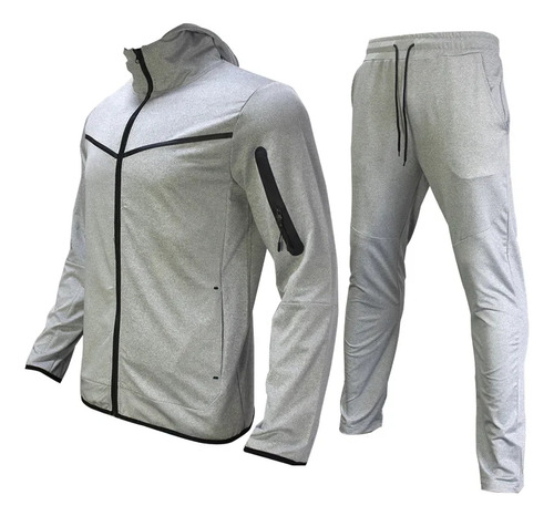 Conjunto De Chaqueta Y Pantalones Casuales Con Capucha Para