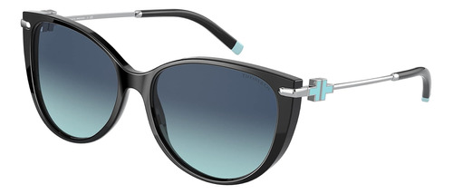 Tiffany & Co. Mujer Gafas De Sol Montura Negra, Lentes Azul 