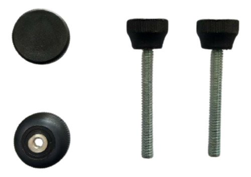 Kit 4 Manipulo Botão Plástico M4 X 20 Macho + 4 Botao Femea