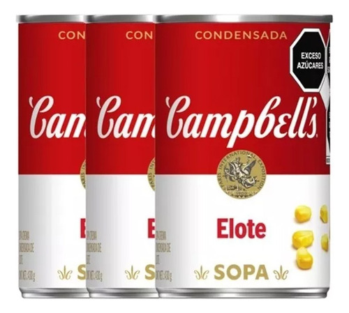 Crema Campbells Elote 430 Grs 3 Pzas