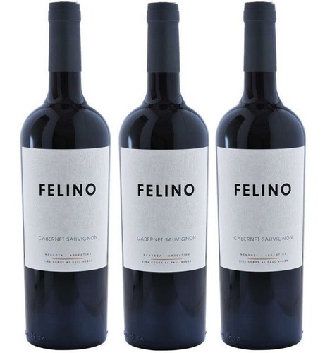 Vinho Argentino Cobos Felino Cabernet Sauvignon 750ml 3 Un 