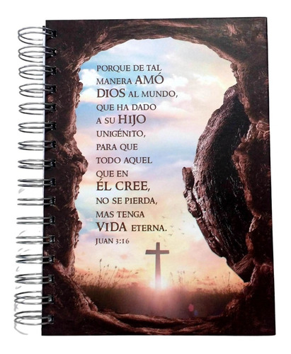 Cuaderno Tapa Dura/regaleria Cristiana/porque De Tal Manera
