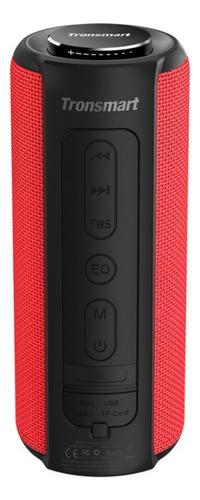 Bocina Tronsmart SoundPulse Element T6 Plus portátil con bluetooth waterproof red 