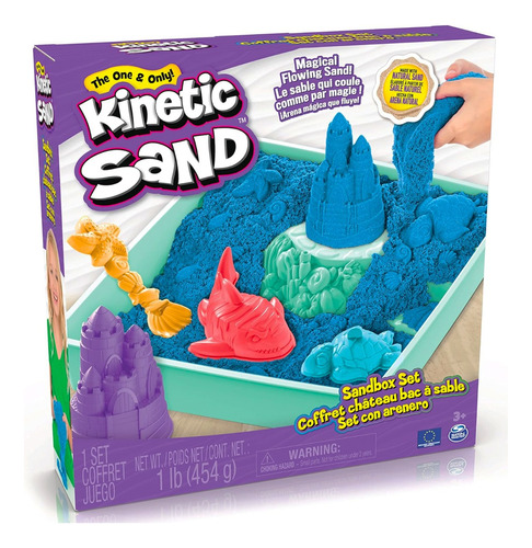 Set De Arena Mágica Con Arenero - Kinetic Sand