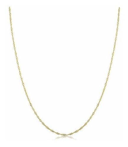 Collar De Cadena De Oro Amarillo De 10k Para Mujer