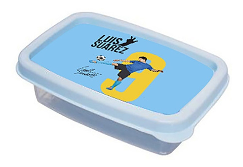 Recipiente Rectangular Con Tapa  Luis Suarez 180 Ml Plástico