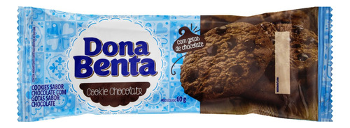 Biscoito Cookie Chocolate com Gotas de Chocolate Dona Benta Pacote 60g