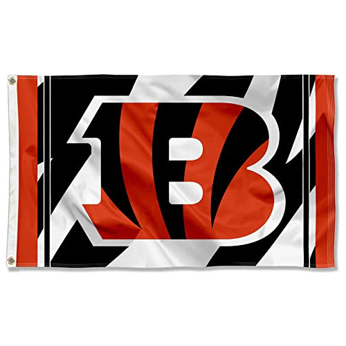 Bandera De Cincinnati Bengals Franjas Blancas, Uso Exte...