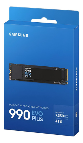 Disco Solido Ssd Samsung 4tb 990 Evo Plus Nvme Pcie 5.0 M.2 Color Negro