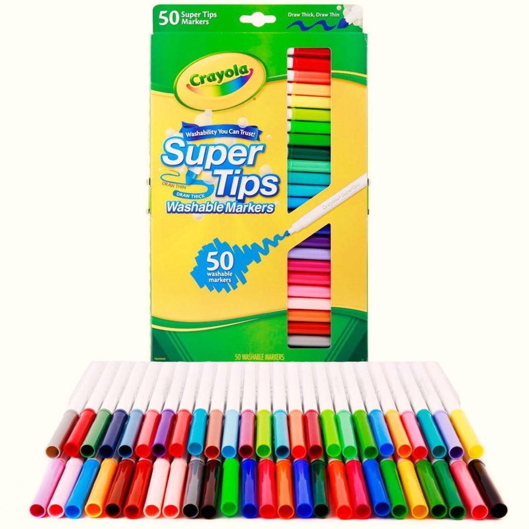 50 Crayola Supertips Washable Markers