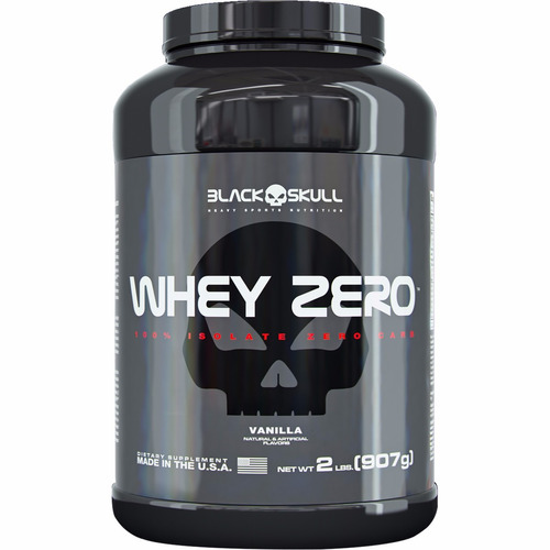 Whey Zero 907g Baunilha - Black Skull + Coqueteleira Grátis