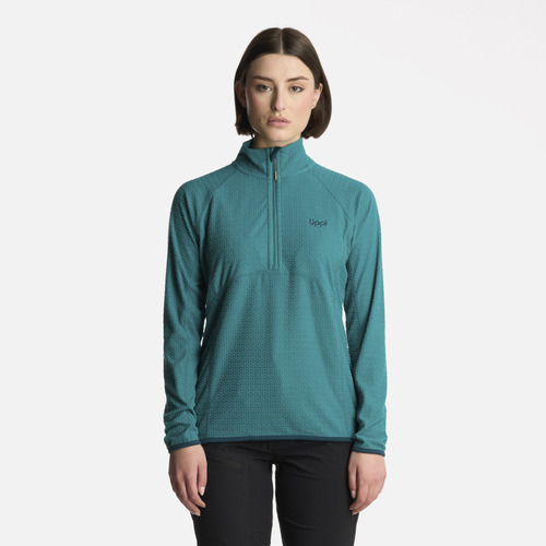 Polerón Mujer Jacaranda Nano-f 14 Zip Turquesa Lippi