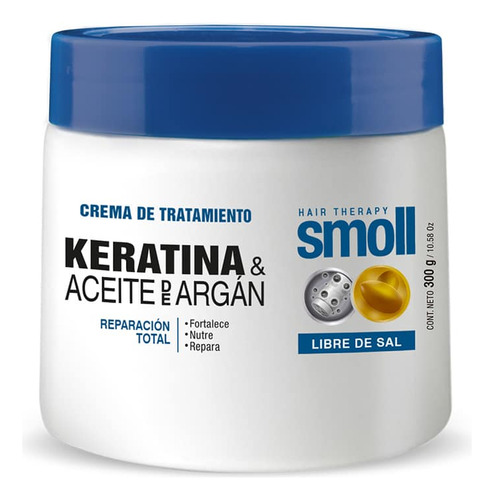 Smoll Tratamiento Keratina Y Aceite De Argan Pote 300gr