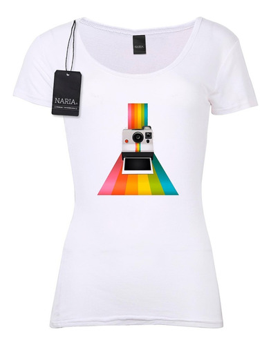 Remera Dama Polaroid Dibujo Art Logo - Mapo2