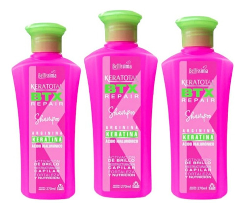 Shampoo Keratotal Btx Repair Botox X 270 Ml Bellissima X3