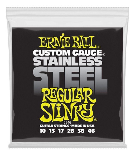 Encordoamento Guitarra 0.10 Ernie Ball 2246 Regular Slinky