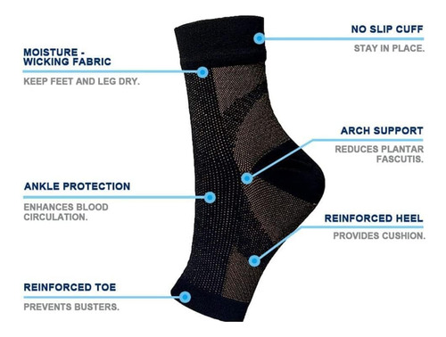 3 Pares De Calcetines Comprex De Compresión Para La Neuropat