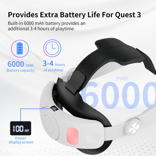 Lentes De Realidad Virtual For Meta Quest 3 Tener Batería