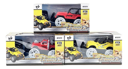 Auto Jeep A Radio Control Volante 4 Canales Con Luz Juguete