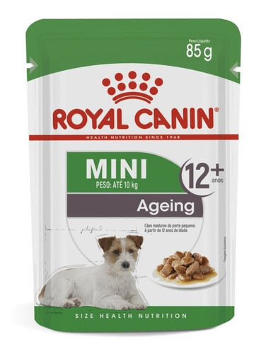Ração Úmida Cães Idosos Mini Ageing Sachê 85g Royal Canin