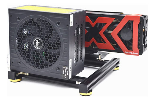 Merainme Soporte Para Tarjeta De Video Soporte Atx Fuente De Alimentación Exp Gdc Gráficos Dock Pci-e Cable Elevador De Extensión De Aluminio Para Computadora