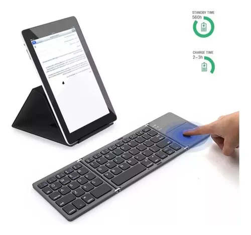 Teclado Plegable Conexión Bluetooth Recargable Usb Ultrafino