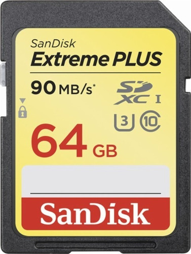 Memoria Sandisk 64gb 90mb/s 4k Uhd Extreme Clase 10 U3 600x