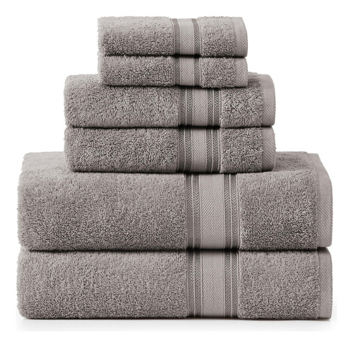 Juego De Toallas Lane Linen Luxury De 6 Piezas, 100% Algodón