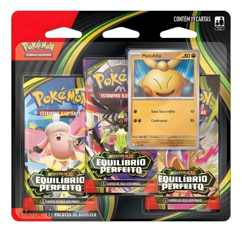 Cartas Pokémon Equilíbrio Perfeito Makuhita 19 Cards Copag