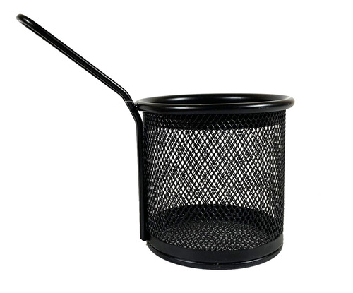 Colador Con Mango Acero Inoxidable 16 X 9 Cm Pastas Negro