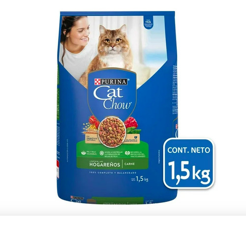 Cat Chow Hogareño Sabor Carne Costal De 1.5kg
