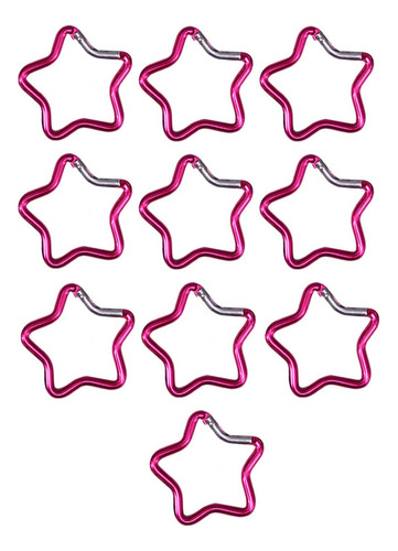 10 Piezas Mosquetón En Forma De Estrella De Cinco Puntas