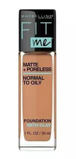Base de maquillaje líquida Maybelline Fit Me Matte + Poreless Foundation Normal Skin to Oily tono 330 toffee - 30mL