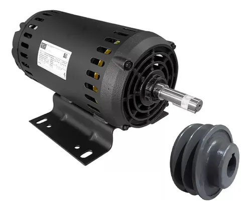 comprar Motor Elétrico 3450 Rpm Trifásico 5 Cv 2 P Weg Ip21 + Polia