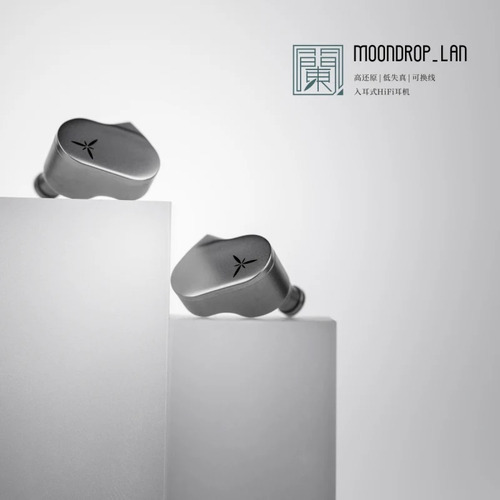 Fone De Ouvido Moondrop Lan Dinâmico P2 In Ear Cinza
