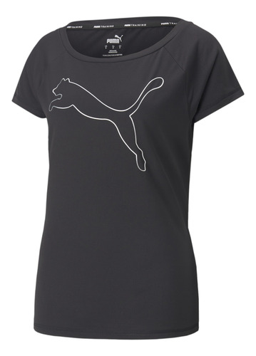 Playera Puma Train Favorite Cat Negro Mujer