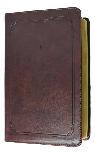 Biblia Sagrada The Purpose Book Século 21 Couro Soft Marrom Cruz